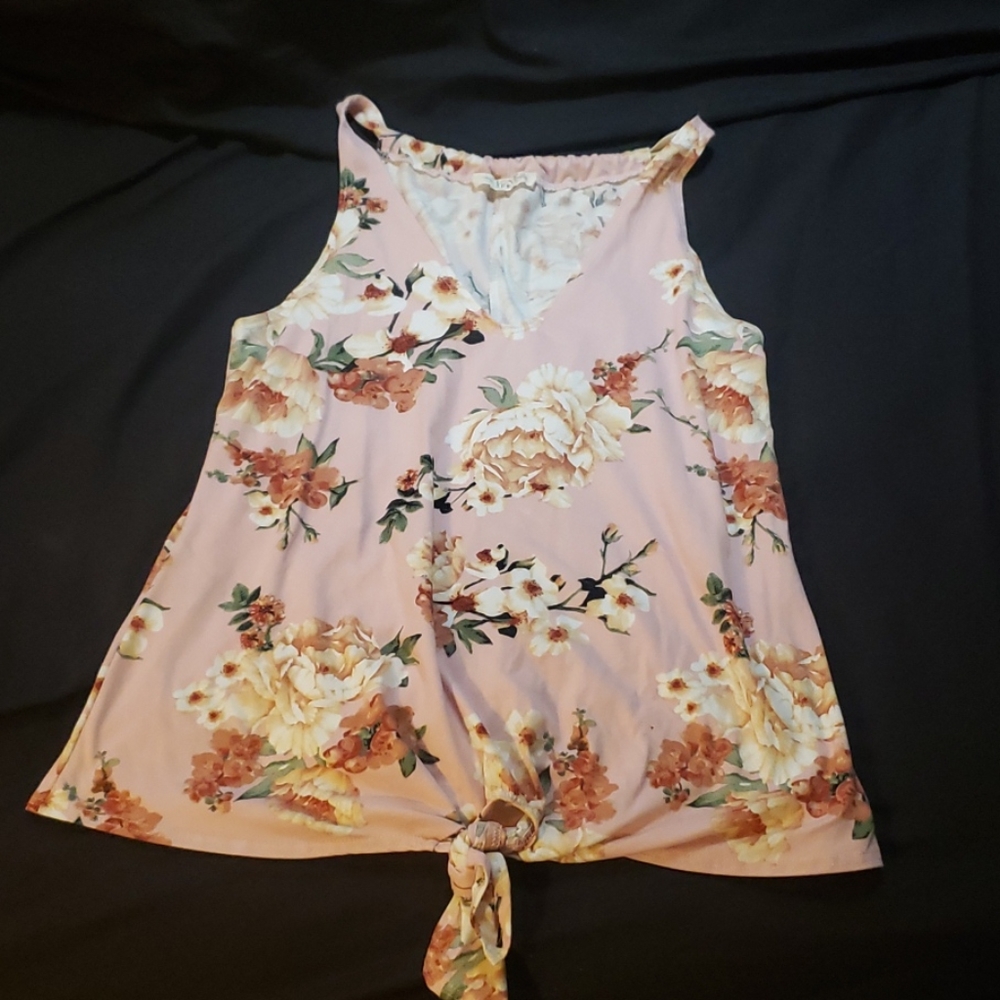 Pink floral tank